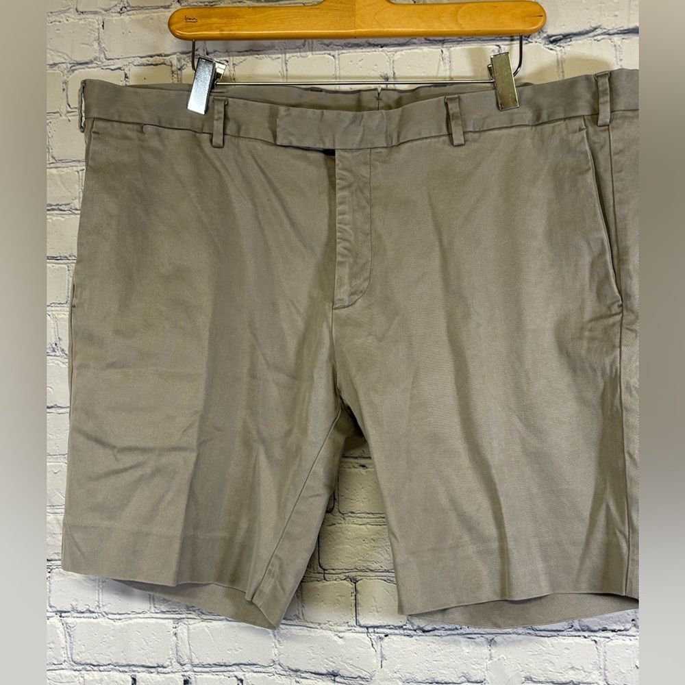 Ralph Lauren Purple Label Made Italy Flat Front Classic Khaki Shorts 40